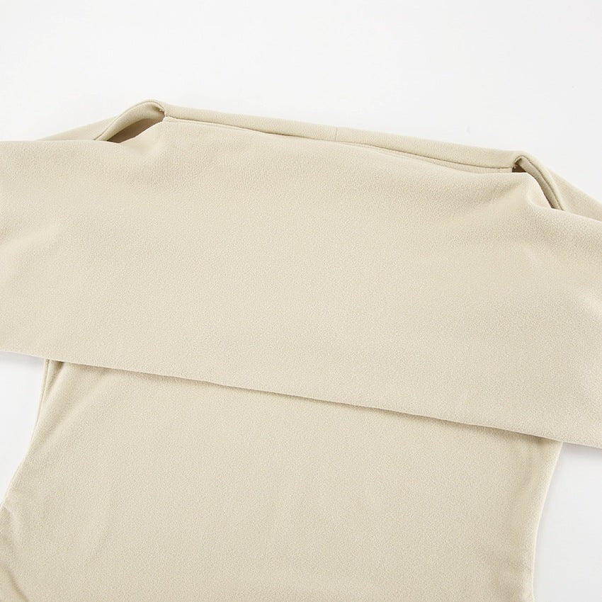 Eloria Off-Shoulder Bodycon Dress - Khaki
