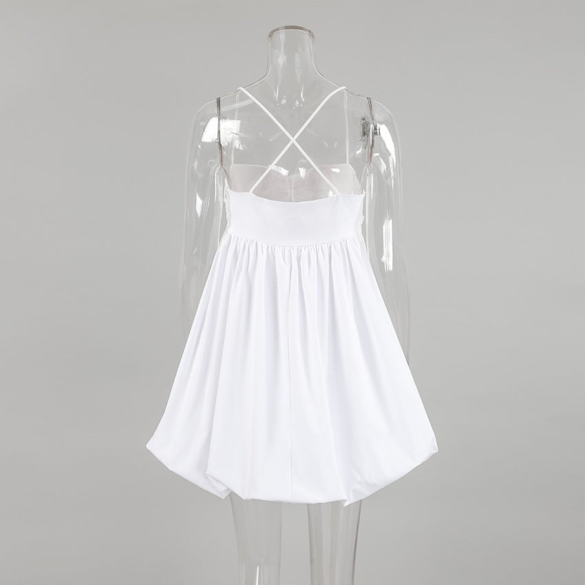 Liora Satin Spaghetti Strap Dress