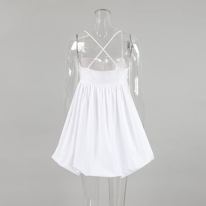 Liora Satin Spaghetti Strap Dress