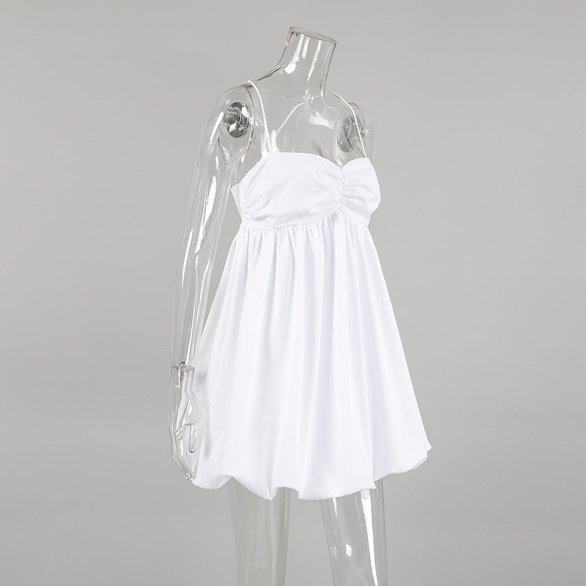 Liora Satin Spaghetti Strap Dress