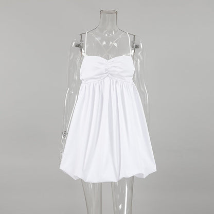 Liora Satin Spaghetti Strap Dress