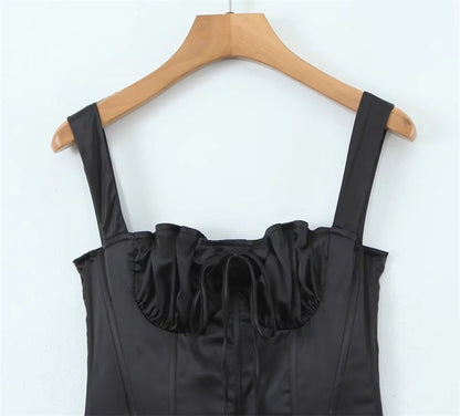 Midnight Bow Cinch Blouse