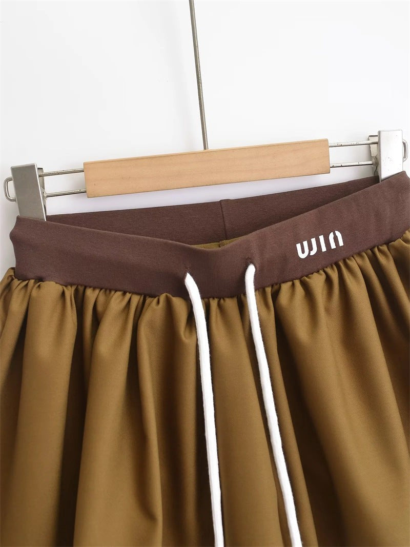 Vellaro Colorblock Polo Lounge Set - Brown