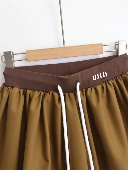Vellaro Colorblock Polo Lounge Set - Brown
