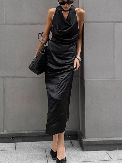 Veyrona Luxe Bodycon Dress - Black