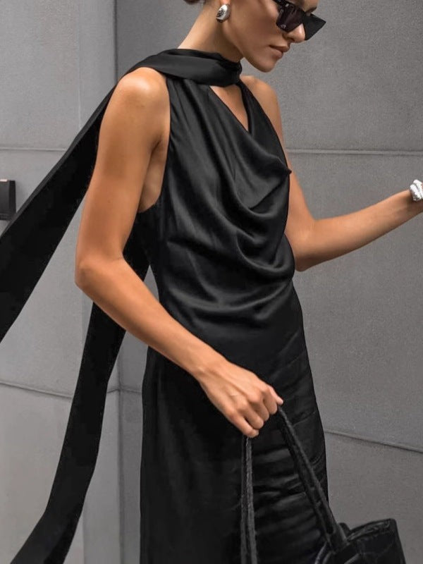 Veyrona Luxe Bodycon Dress - Black